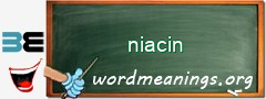 WordMeaning blackboard for niacin